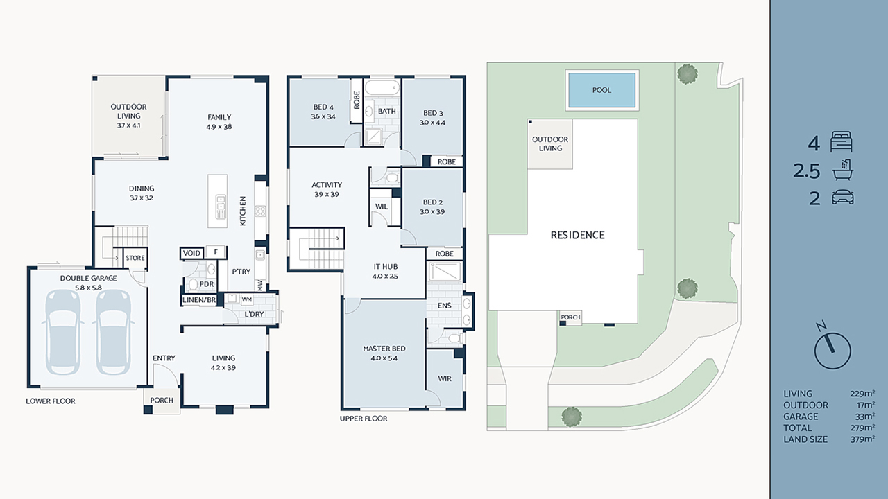 Floor Plan with Site Plan sample